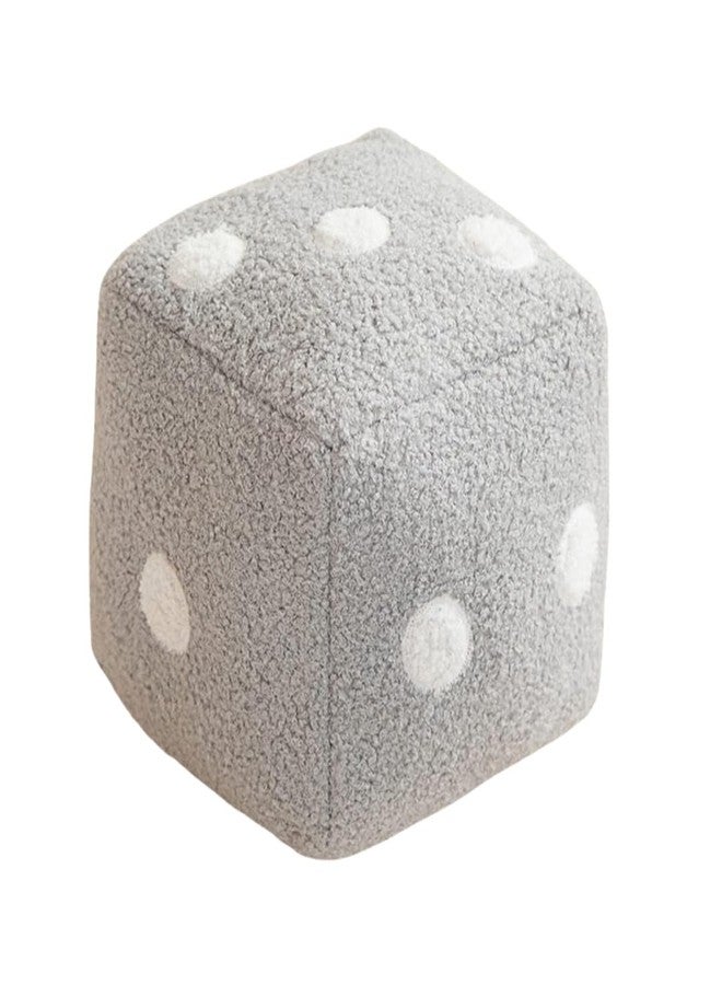 TechMax Solution Cute Grey DICE Plush Pillow Soft Toy